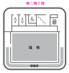 画像：市役所第二棟5階配置図