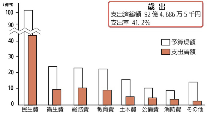 画像：一般会計予算の執行状況（歳出）