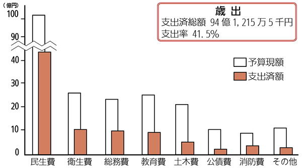 画像：一般会計予算の執行状況（歳出）