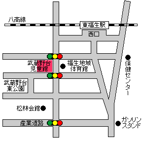 画像：第11投票区地図武蔵野台児童館