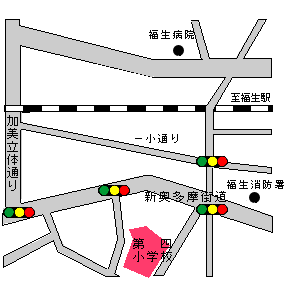 画像：第2投票区地図第四小学校