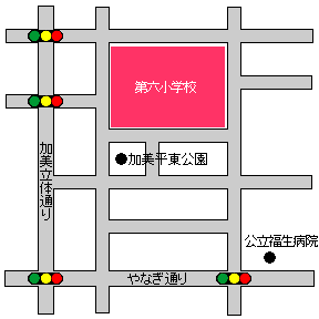 画像：第5投票区地図第六小学校