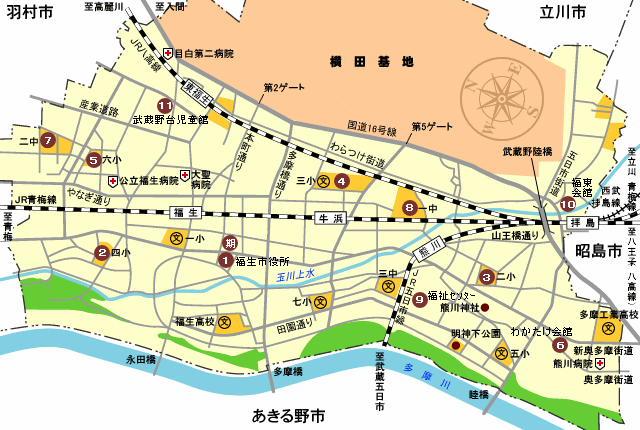 画像：投票所及び投票区域一覧地図