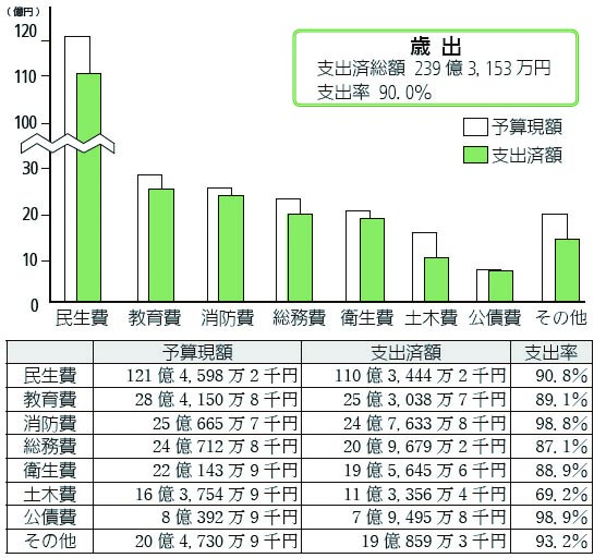 画像：一般会計予算の執行状況（歳出）