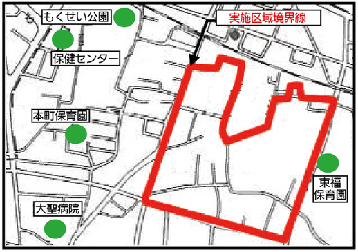 画像：平成29年度地籍調査範囲の図