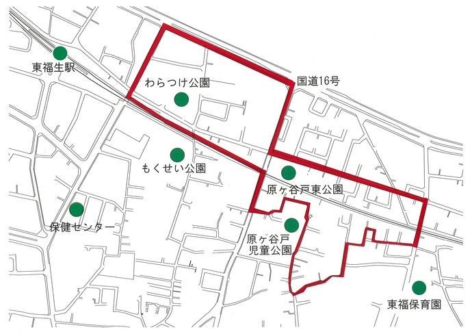 画像：平成30年度地籍調査範囲の図